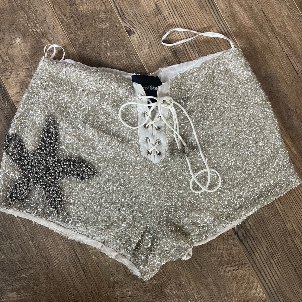 Retrofete beaded shorts size Small
